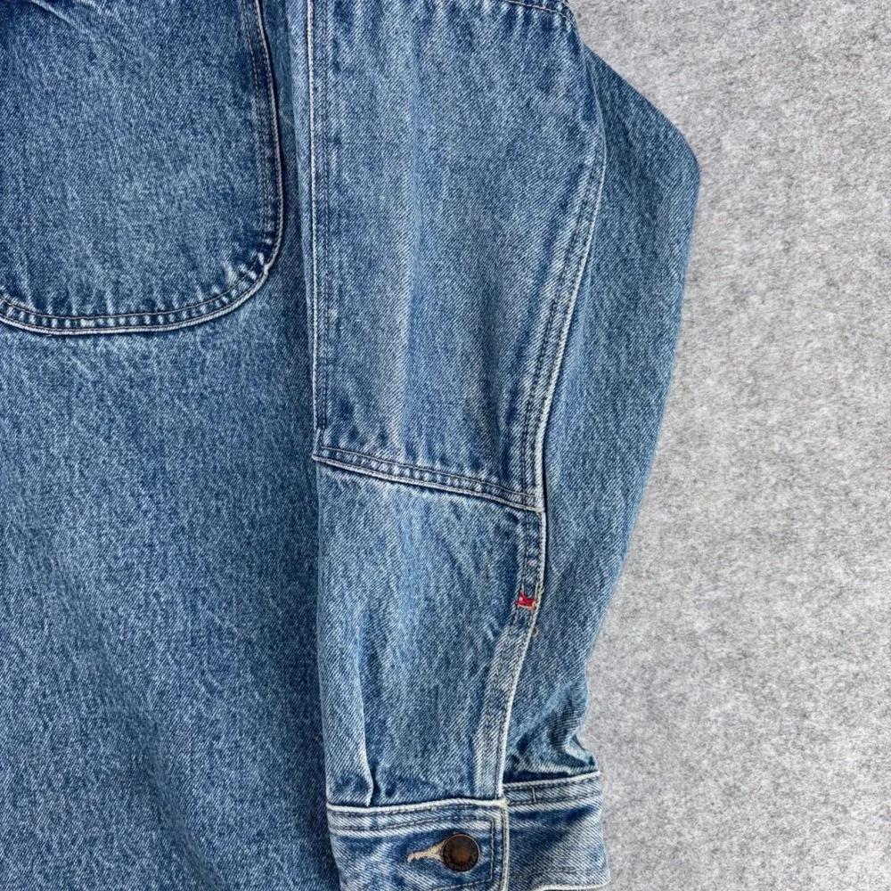 Northpeak Clothing Co Mens Large Denim Jacket Blue Cotton Chore Coat Farm Work